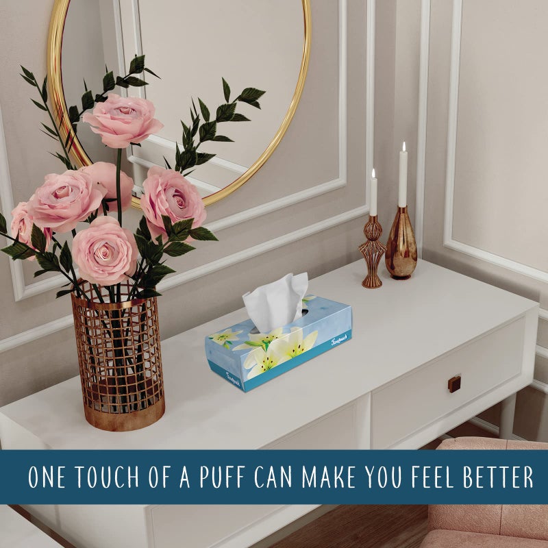 Fine Touch Finetouch 2-Ply Facial Tissues â€“ 6 Boxes of 130 Soft Tissues (780 Total) â€“ Strong & Gentle Tissue for Home, Office, or Travel Use - Image 4